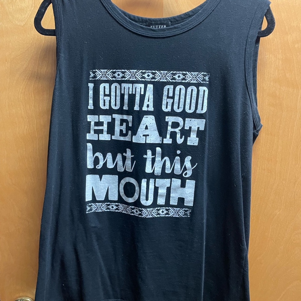 Black Graphic Muscle Tee